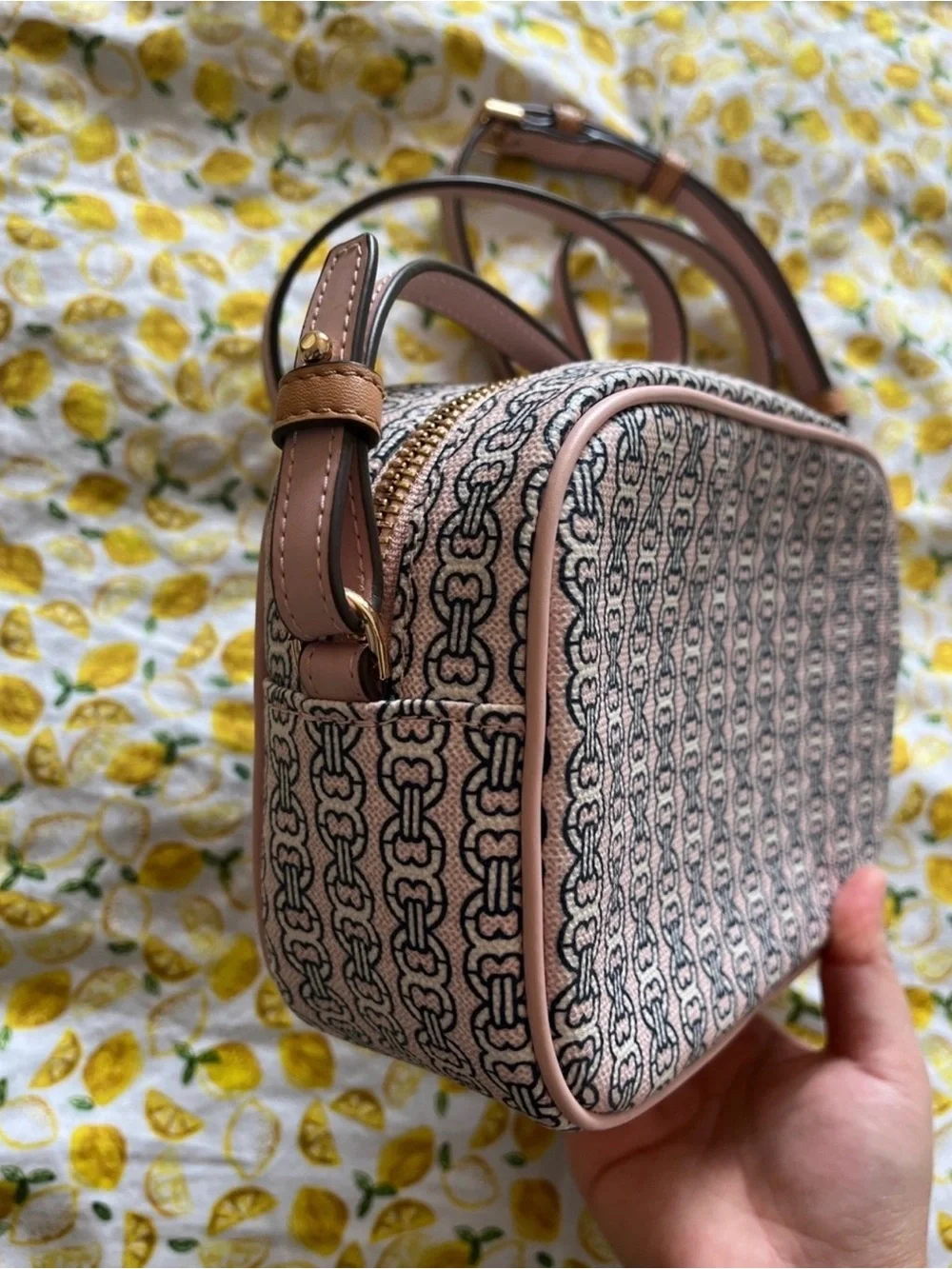 Women's Pink Patterned Crossbody Bag